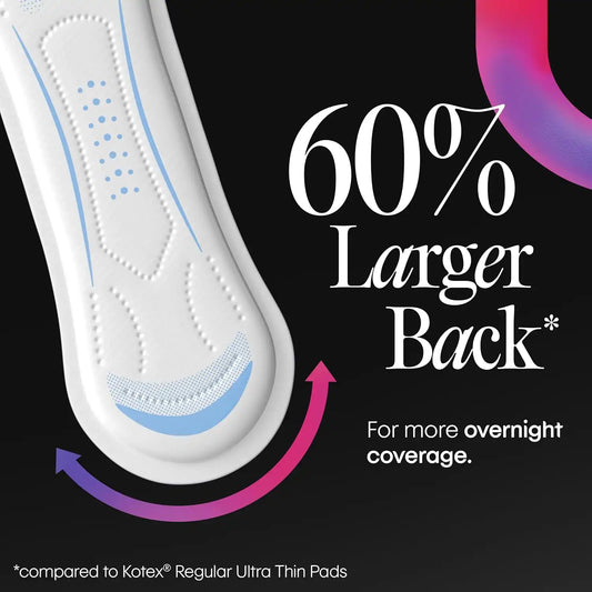 Kotex Overnight Maxi Pads, 39 Count