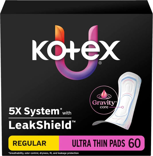 Kotex Ultra Thin Pads, Regular, 60 Count