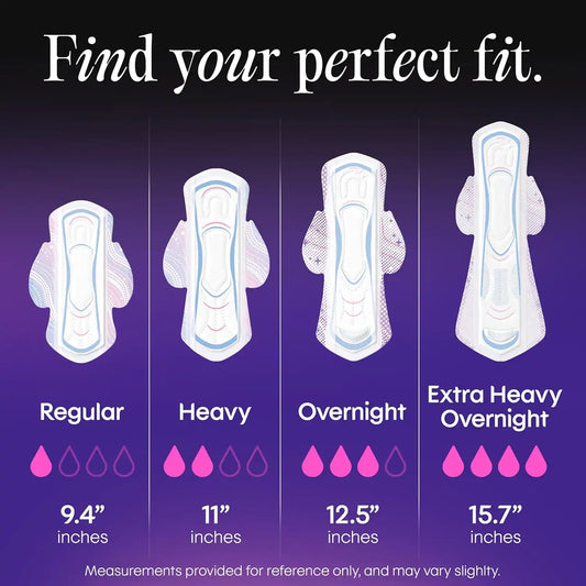 Kotex Ultra Thin Overnight Pads, Wings, Heavy, 36 Count